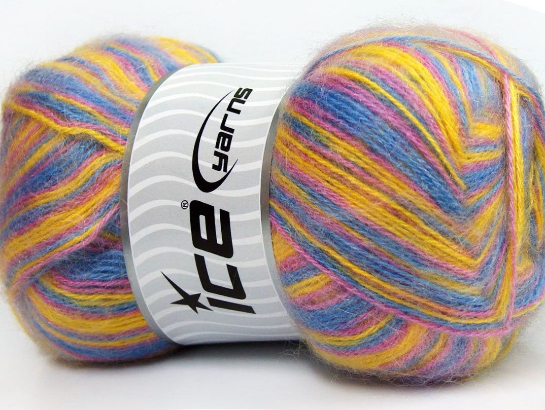 Roze|Blauw|Geel Herfst Winter Garens 4x100gr