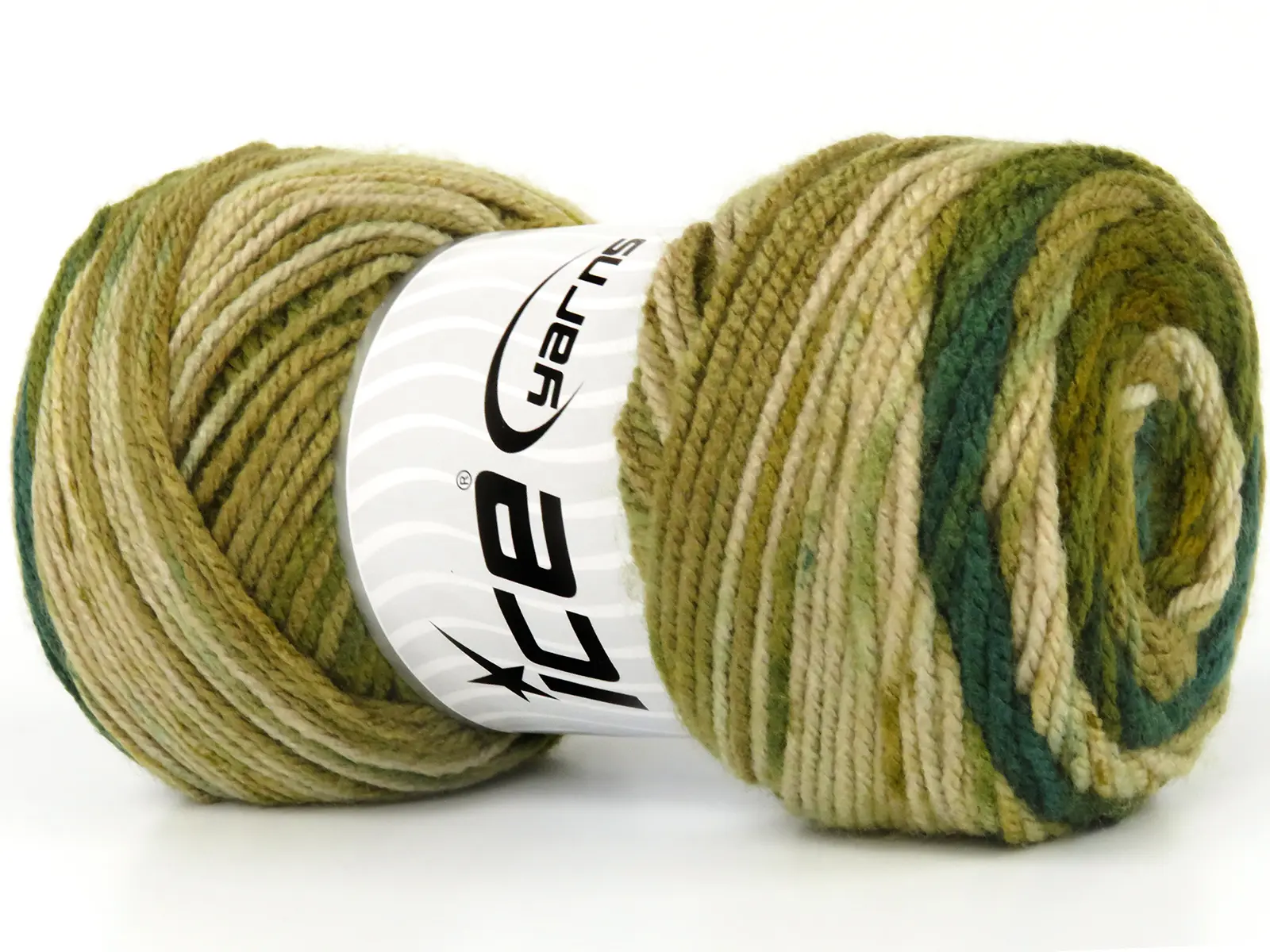 Turkoois|Groen Tinten|Beige Zelfstrepende Garens 4x100gr
