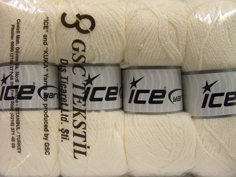 Ecru Boucle – Paillette – PomPom Yarns 4x100gr