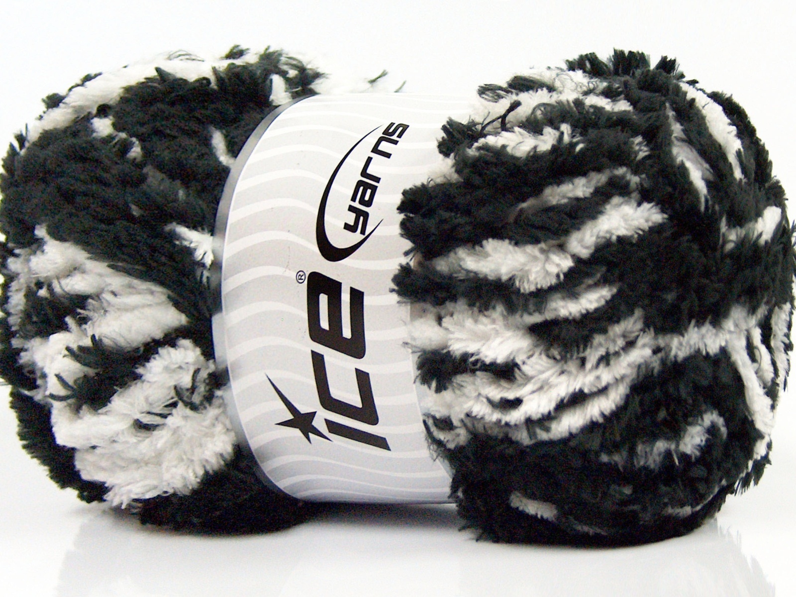 Zwart|Wit Eyelash Yarns 4x100gr